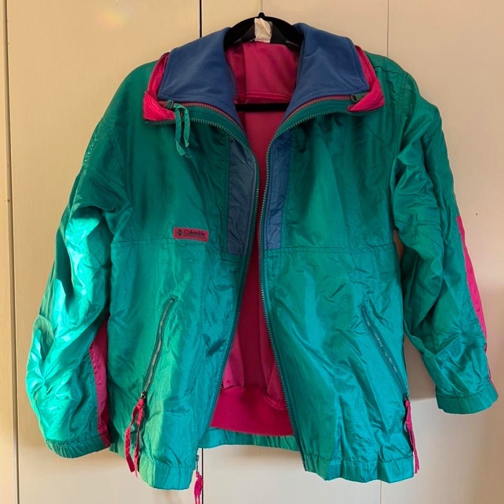 Vintage Columbia Intertrainer Colorblock Ski Jacket with Removable Fleece Lining